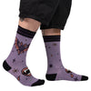 Bite Club Crew Socks worn on model, right view