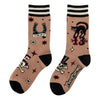 Superstitious Ink Crew Socks flat lay left