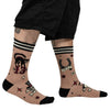 Superstitious Ink Crew Socks model right