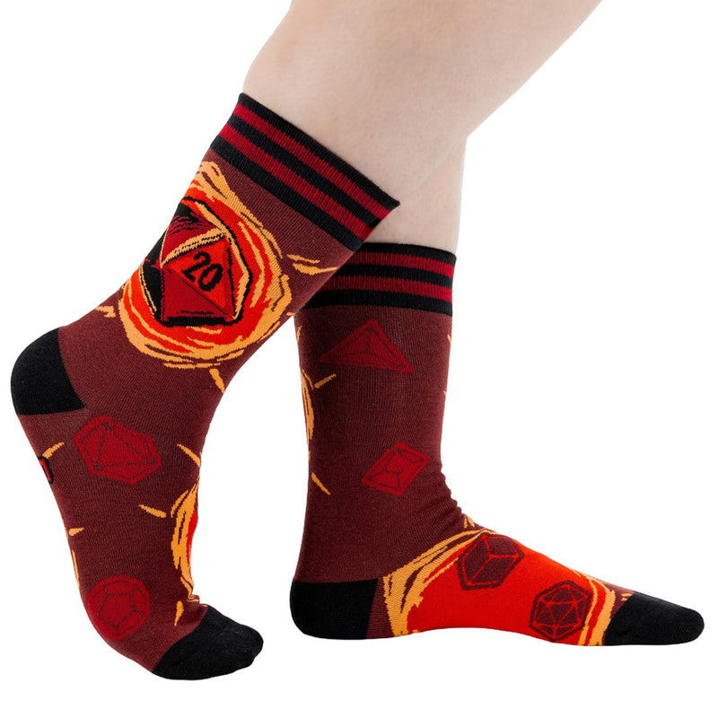 Dice of Destiny Crew Socks model right