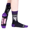 Bite Me Bitch Crew Socks worn on model, back right view