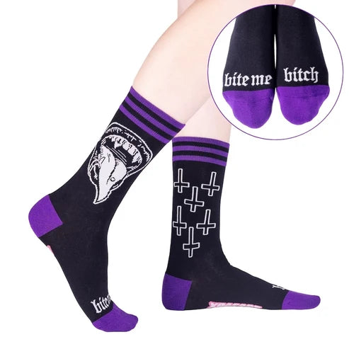 Bite Me Bitch Crew Socks