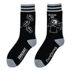 Please Die Crew Socks flat lay