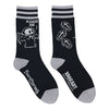 Please Die Crew Socks flat lay