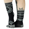 At Rest Coffin Plaque Crew Socks model front