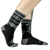 At Rest Coffin Plaque Crew Socks model right