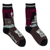 Death Parlour Crew Socks flat lay left
