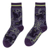 Scaredy Cats Crew Socks flat lay left