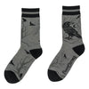Midnight Crow Crew Socks flat lay left