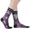 The Witching Hour Crew Socks model right