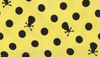 Yellow & Black Polka Dot Skull Pixie Skirt