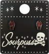Red & Black Coffin Earrings