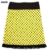 Yellow & Black Polka Dot Skull Pixie Skirt