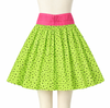 Lime Green Polka Dot Swing Skirt, alternate view