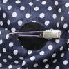 Navy Polka Dot Rose Hair Clip, alternate view