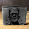 Frankenstein Wallet, slim leather wallet with the Monster pressed into the front