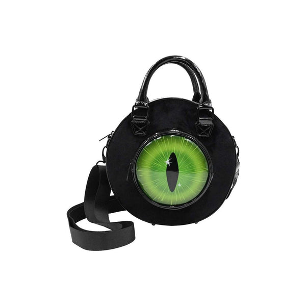 Eyeball Black Cat Backpack Purse