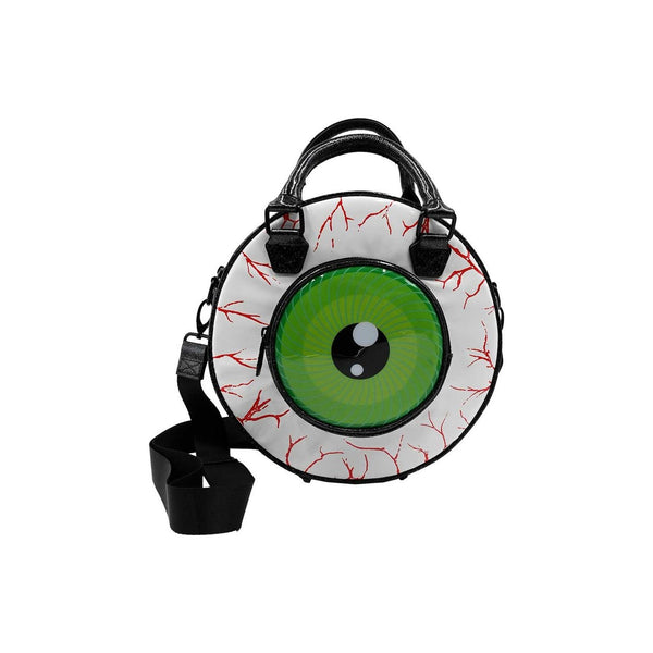 Eyeball Black Glitter Backpack Purse