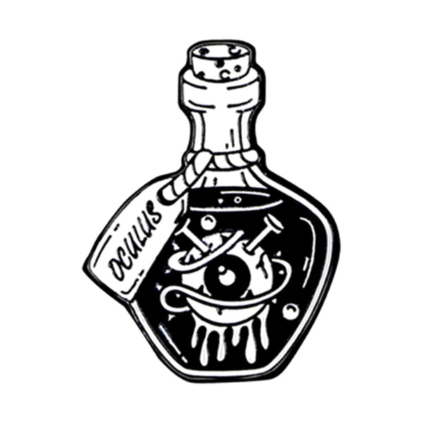 Eyeball potion bottle enamel pin