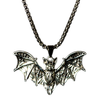 Stainless Steel Bat Pendant Necklace on a matching chain