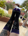 Bite Me Bitch Crew Socks worn on model