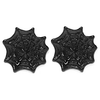 Black Spider Web Stud Earrings