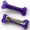 Deep purple bone hair clip, back view