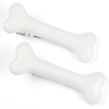 Bone-shaped alligator hair clips in bone white