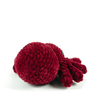 Spider Plush in garnet red, alternate view