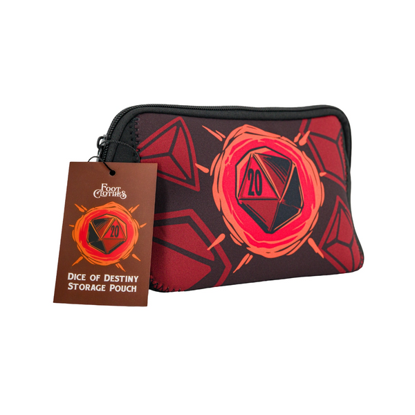 Dice of Destiny Neoprene Zip Pouch, black neoprene zip pouch