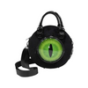 Eyeball Black Cat Backpack Purse, black cat-shaped backpack purse