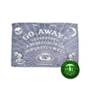 Go Away glow in the dark throw blanket in soft coral fleece