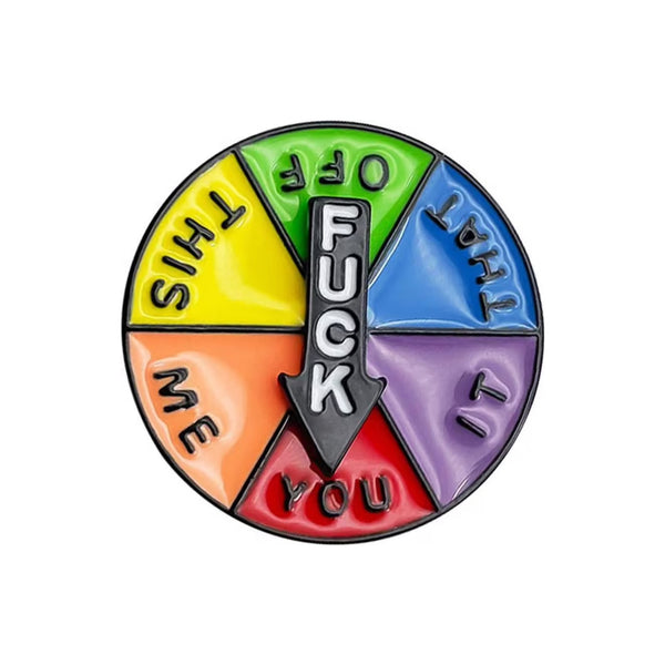 F*** Spinner enamel pin — Spooky Stitchcrafts