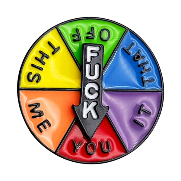 F*** Spinner enamel pin — Spooky Stitchcrafts