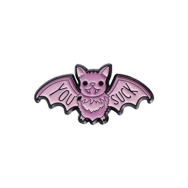 You Suck Bat Enamel Pin
