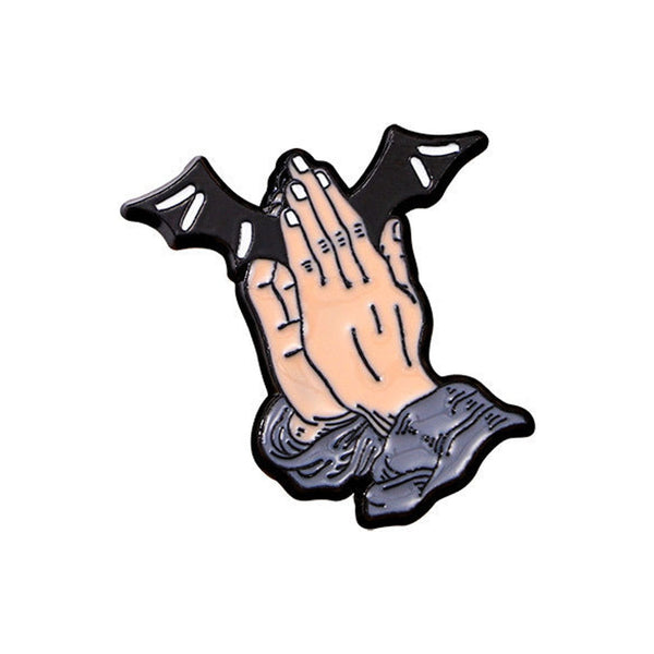 Praying Hands Bat Pin
