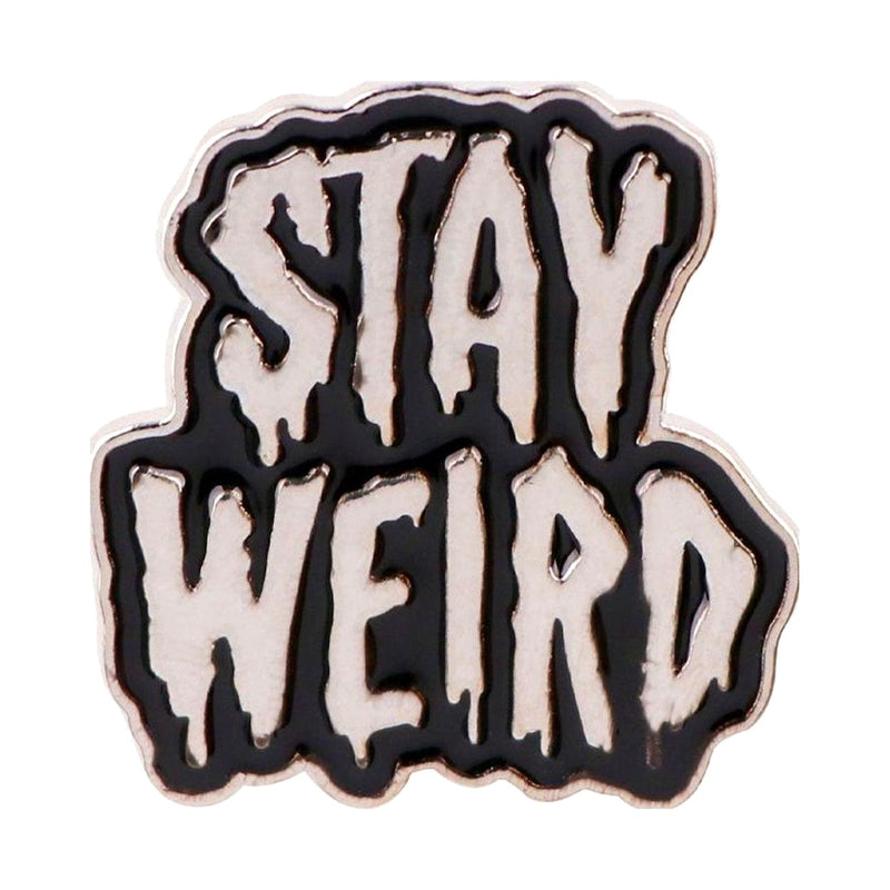 Stay Weird Silver enamel pin — Spooky Stitchcrafts