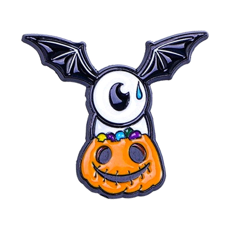 Cyclops Bat Pumpkin enamel pin — Spooky Stitchcrafts