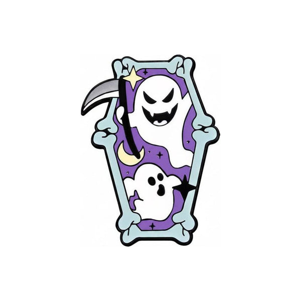 Ghosts Coffin enamel pin — Spooky Stitchcrafts