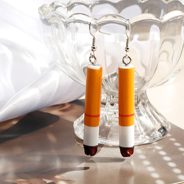 Cigarette Drop Earrings