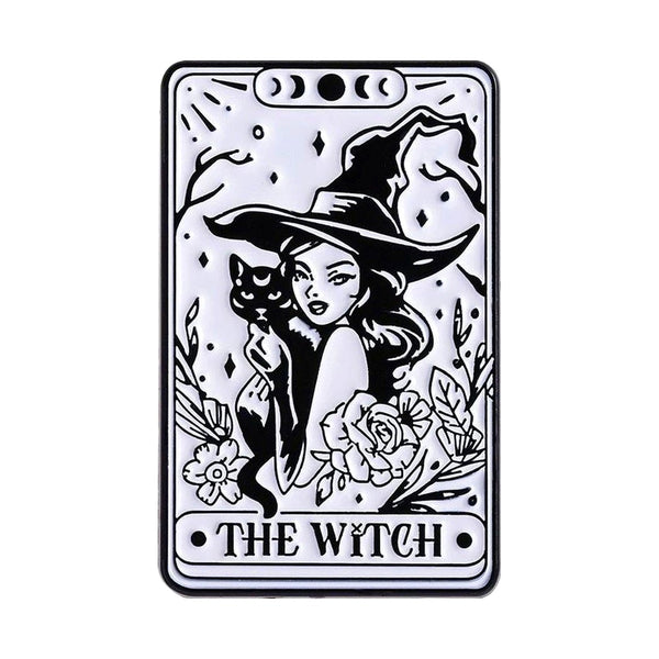 The Witch Card enamel pin — Spooky Stitchcrafts