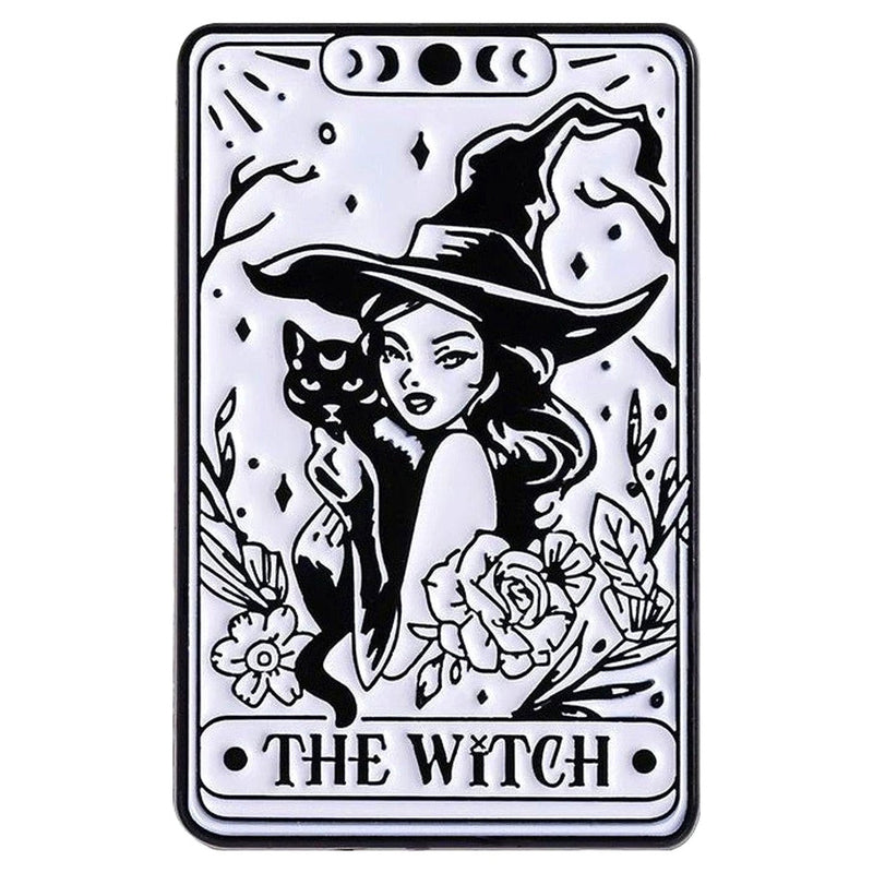 The Witch Card enamel pin — Spooky Stitchcrafts