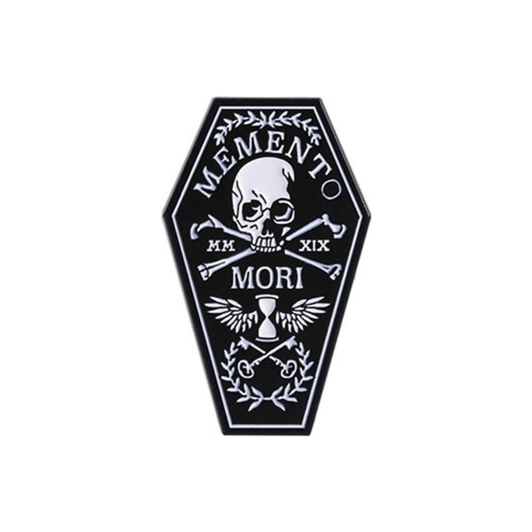 Memento Mori Coffin enamel pin — Spooky Stitchcrafts