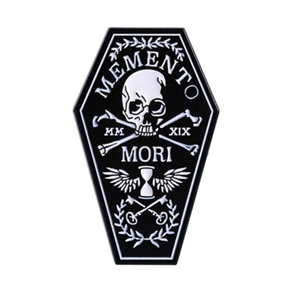 Memento Mori Coffin enamel pin — Spooky Stitchcrafts