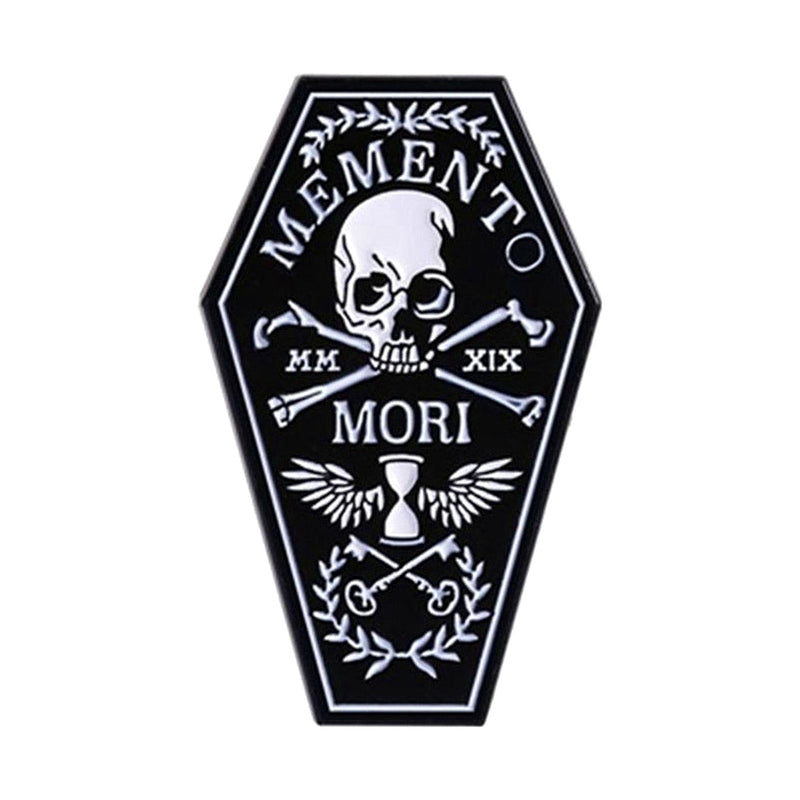 Memento Mori Coffin enamel pin — Spooky Stitchcrafts