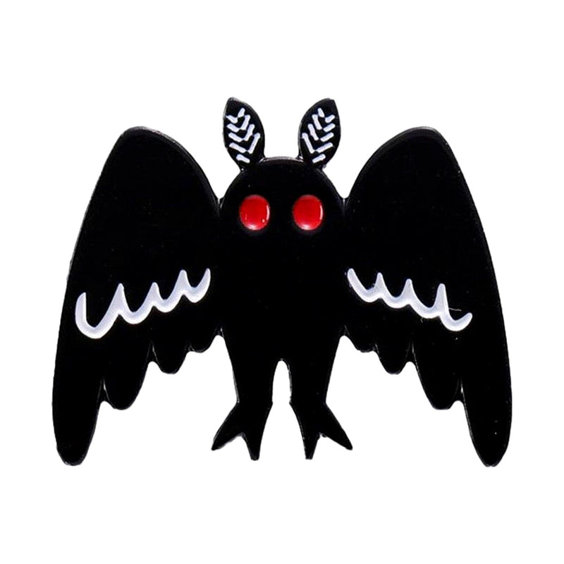 Mothman Standing enamel pin — Spooky Stitchcrafts