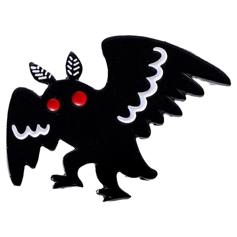 Mothman on the Prowl enamel pin — Spooky Stitchcrafts