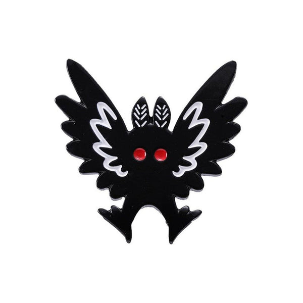 Mothman Flapping enamel pin — Spooky Stitchcrafts