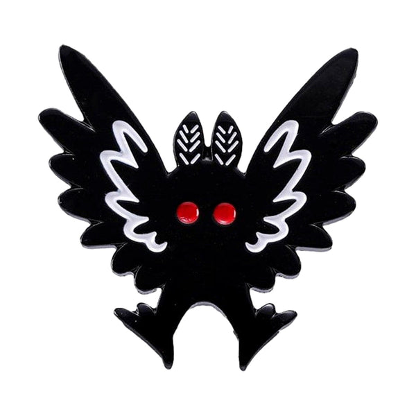 Mothman Flapping enamel pin — Spooky Stitchcrafts