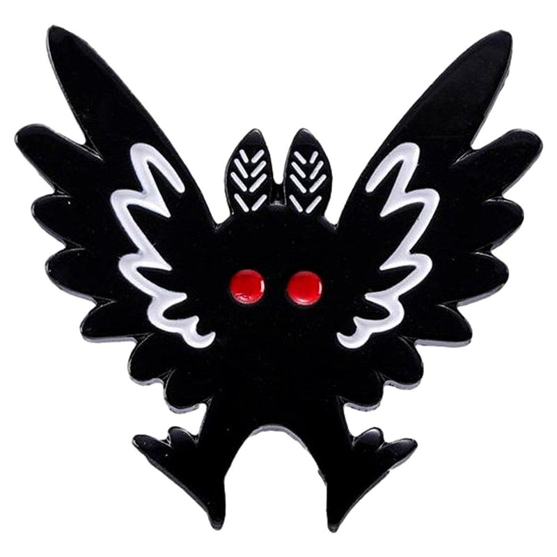 Mothman Flapping enamel pin — Spooky Stitchcrafts